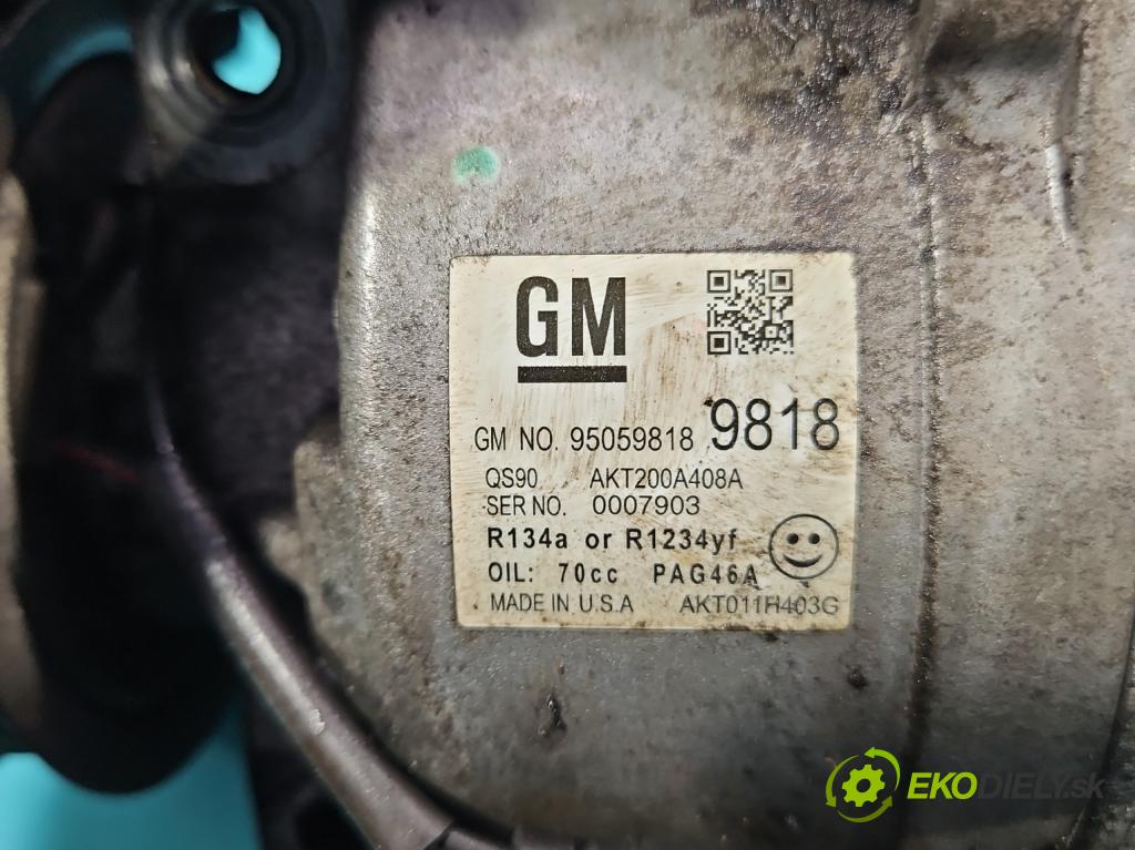 Chevrolet Aveo T300 2011-2014 1.2 16V 69KM manual 51 kW 1229 cm3 5- Kompresor: klíma 95059818 (Kompresory)