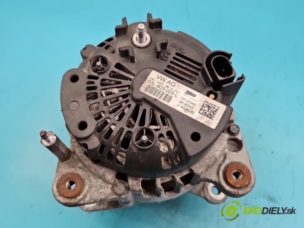 Seat Leon III 2012-2020 2.0 tdi 150 HP manual 110 kW 1968 cm3 5- Alternator 03L903023L (Alternátory)