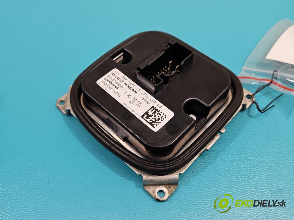 Renault Clio IV 2012-2020 0.9 T 90 HP manual 66 kW 898 cm3 5- střídač: xenon 260556623R (Riadiace jednotky xenónu)