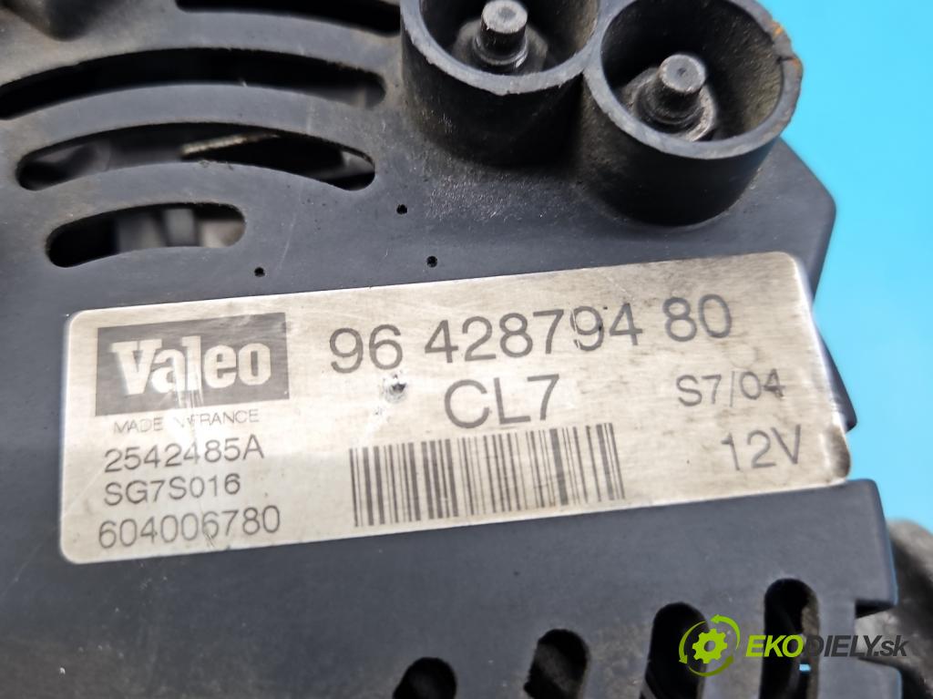 Citroen C3 I 2002-2009 1.1 8V 60 HP manual 44 kW 1124 cm3 5- Alternator 9642879480 (Alternátory)