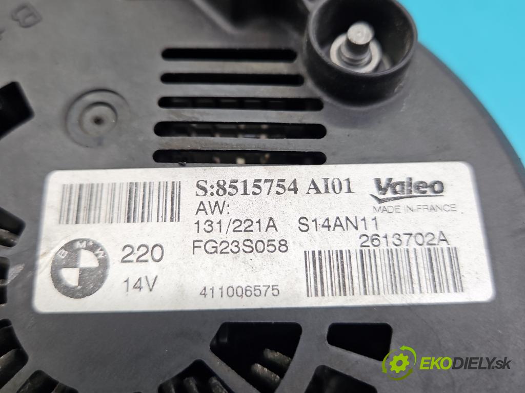 Bmw 5 F10 2010-2017 3.0d 258 HP automatic 190 kW 2993 cm3 5- Alternator 8515754 (Alternátory)