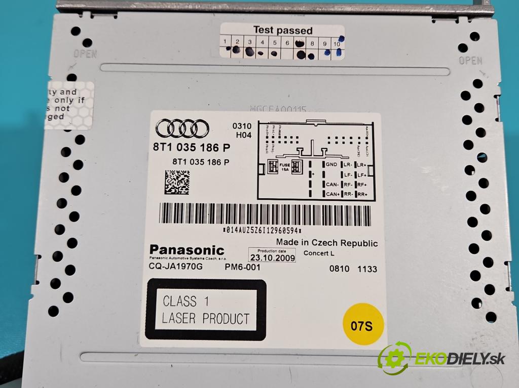 Audi Q5 2008-2016 2.0 TFSI 211KM manual 155 kW 1984 cm3 5- Radio originál 8T1035186P