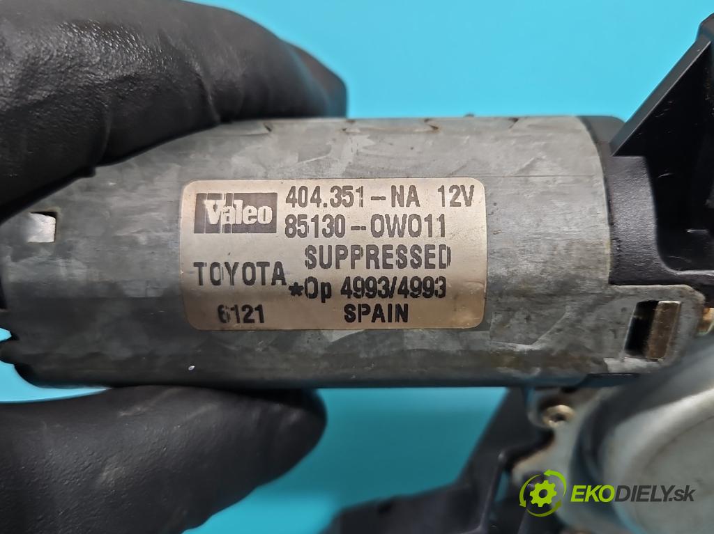 Toyota Corolla E11 1997-2002 1.4 vvti 97KM manual 71 kW 1398 cm3 5- motor stěrače zadní 85130-0W011