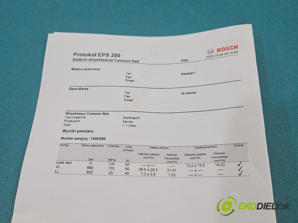 Toyota Corolla E12 2001-2009 2.0 D4D 110 HP manual 81 kW 1995 cm3 3- vstrek 23670-27030 (Vstrekovač paliva)