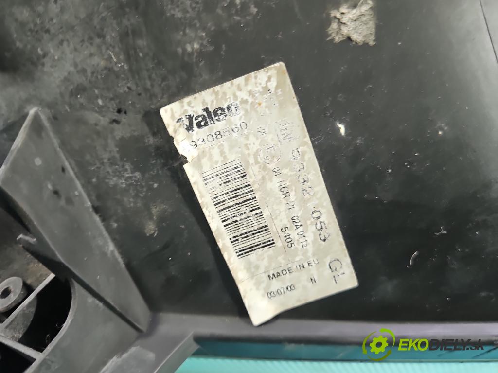 Opel Meriva A 2002-2010 1.6 16V 101 HP manual 74 kW 1598 cm3 5- Reflektor: pravý 93321053 (Pravé)