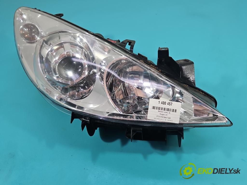 Peugeot 307 1.6 hdi 90 HP manual 66,2 kW 1560 cm3 5- Reflektor: pravý  (Pravé)