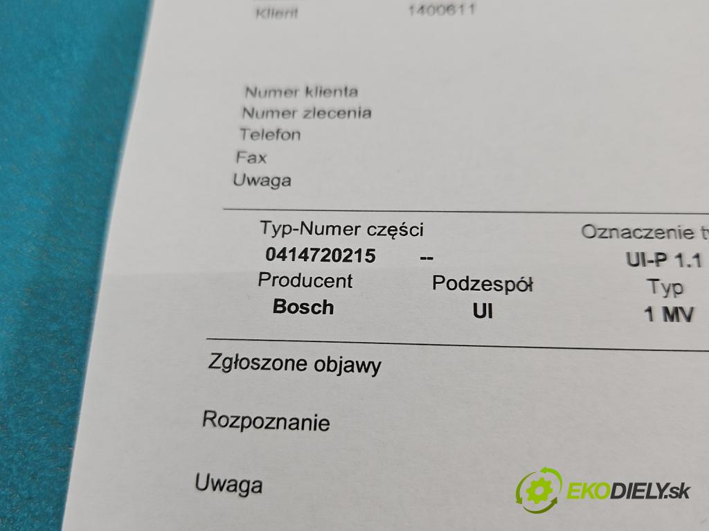 Vw Touran I 2003-2015 1.9 tdi (BKC) 105 hp automatic 77 kW 1896 cm3 5- vstřikovací čerpadlo 0414720215 (Vstřikovače)