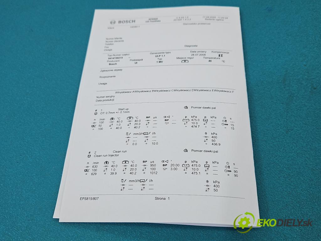 Vw Touran I 2003-2015 1.9 tdi (BKC) 105 hp automatic 77 kW 1896 cm3 5- vstřikovací čerpadlo 0414720215 (Vstřikovače)