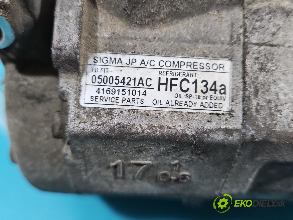 Chrysler Voyager IV 2000-2007 2.8 crdi 150 hp automatic 110 kW 2776 cm3 5- Kompresor: klíma 05005421AC (Kompresory)