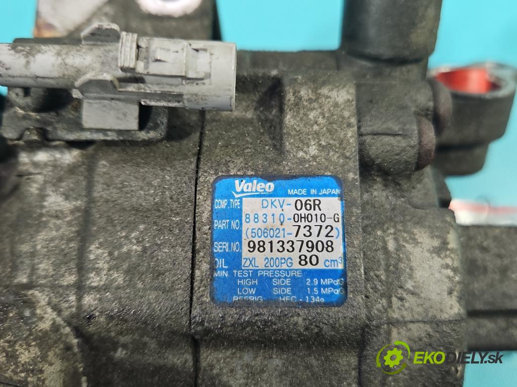 Peugeot 107 1.0 68 HP manual 50 kW 998 cm3 3- Kompresor: klimatizácie 506021-7372 (Kompresory klimatizácie)