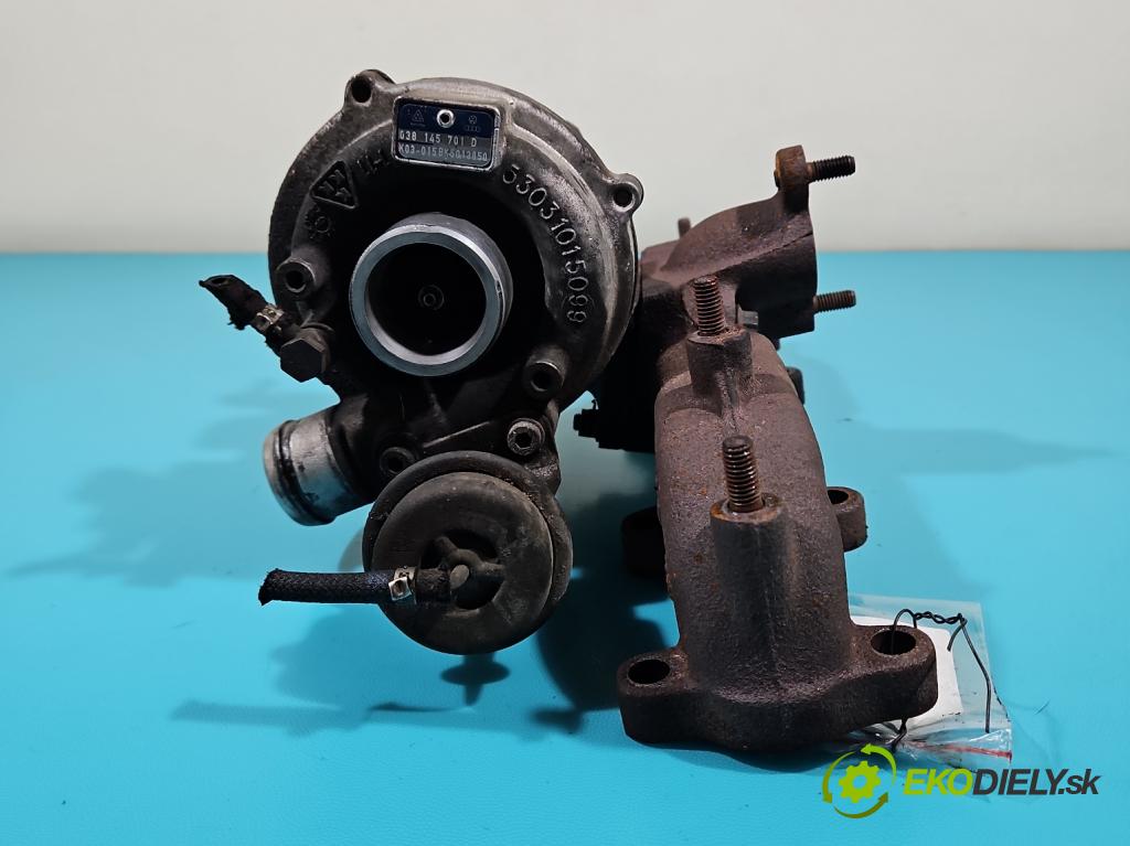Skoda Octavia I 1996-2010 1.9 tdi 90 hp manual 66 kW 1896 cm3 5- Turbodmychadlo K03-015 (Turbodúchadla (kompletní))