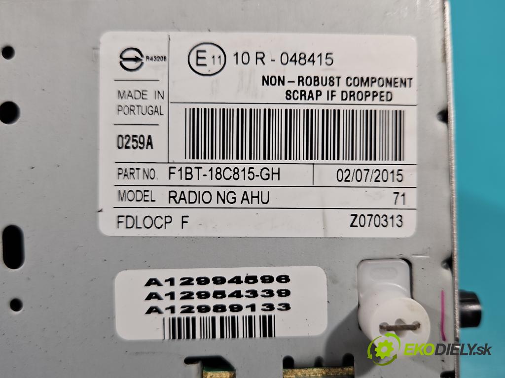 Ford Focus Mk3 2010-2018 1.5 tdci 120 HP manual 88 kW 1499 cm3 5- Radio originál F1BT-18C815-GH