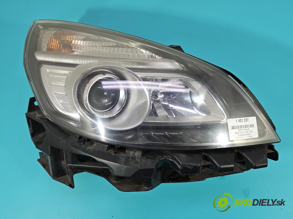 Renault Scenic II 2003-2009 1.9 dci 131 HP manual 96 kW 1870 cm3 5- Reflektor: pravý  (Pravé)