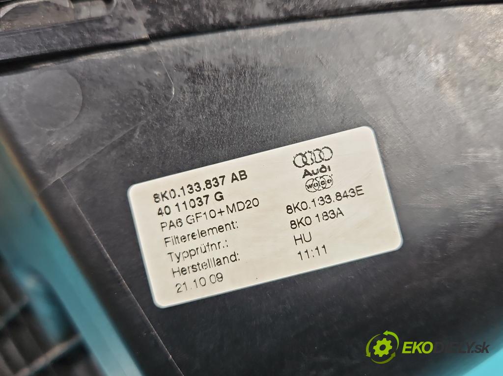 Audi Q5 2008-2016 2.0 TFSI 211KM manual 155 kW 1984 cm3 5- obal filtra vzduchu 8K0133843E (Obaly filtrov vzduchu)