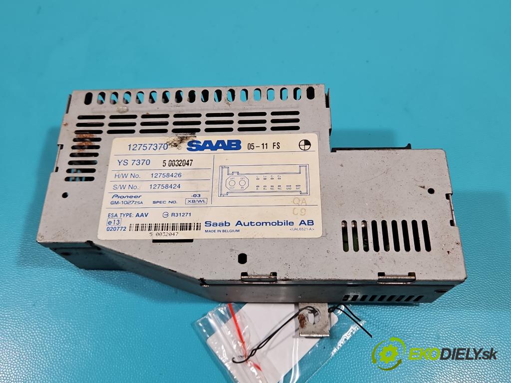 Saab 9-3 II 2002-2012 2.0 T 150 HP manual 110 kW 1998 cm3 4- Zesilovač: 12757370 (Zosilňovače)