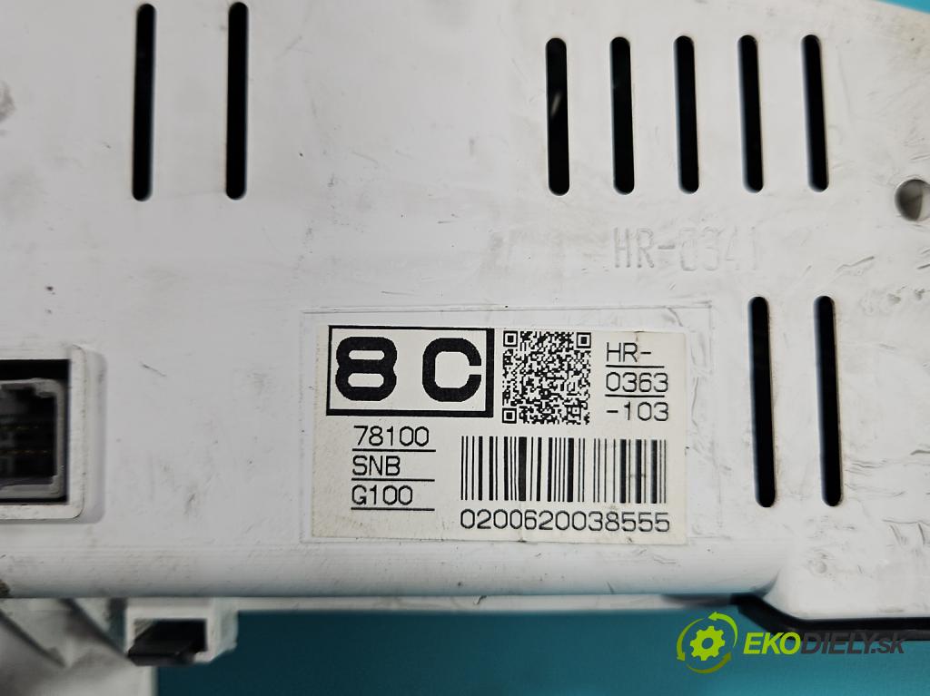 Honda Civic VIII 2006-2011 1.8 16V 140 HP manual 103 kW 1799 cm3 4- Zobrazit: HR0363103 (Prístrojové dosky, displeje)