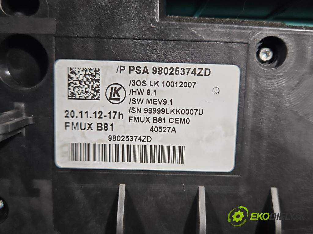 Citroen DS5 2011-2015 1.6 THP 156 HP automatic 115 kW 1598 cm3 5- panel kúrenia 98025374ZD