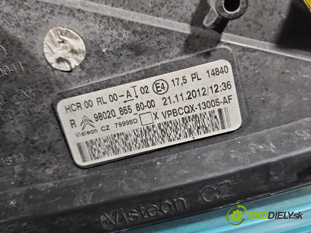 Citroen DS5 2011-2015 1.6 THP 156 HP automatic 115 kW 1598 cm3 5- Reflektor: pravý 9802086580 (Pravé)