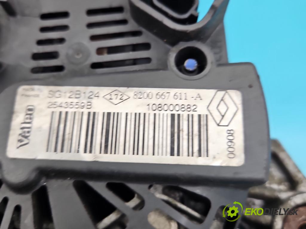 Renault Scenic II 2003-2009 1.9 dci 131 HP manual 96 kW 1870 cm3 5- Alternator 8200667611 (Alternátory)
