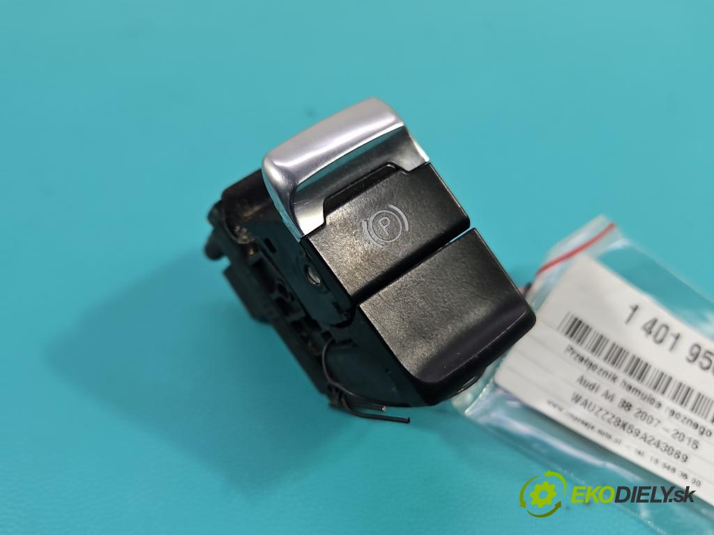 Audi A4 B8 2007-2015 1.8 TFSI 120 HP manual 88 kW 1798 cm3 5- prepínač brzda: ručný 8K1927225B (Prepínače, spínače, tlačidlá a ovládače kúrenia)