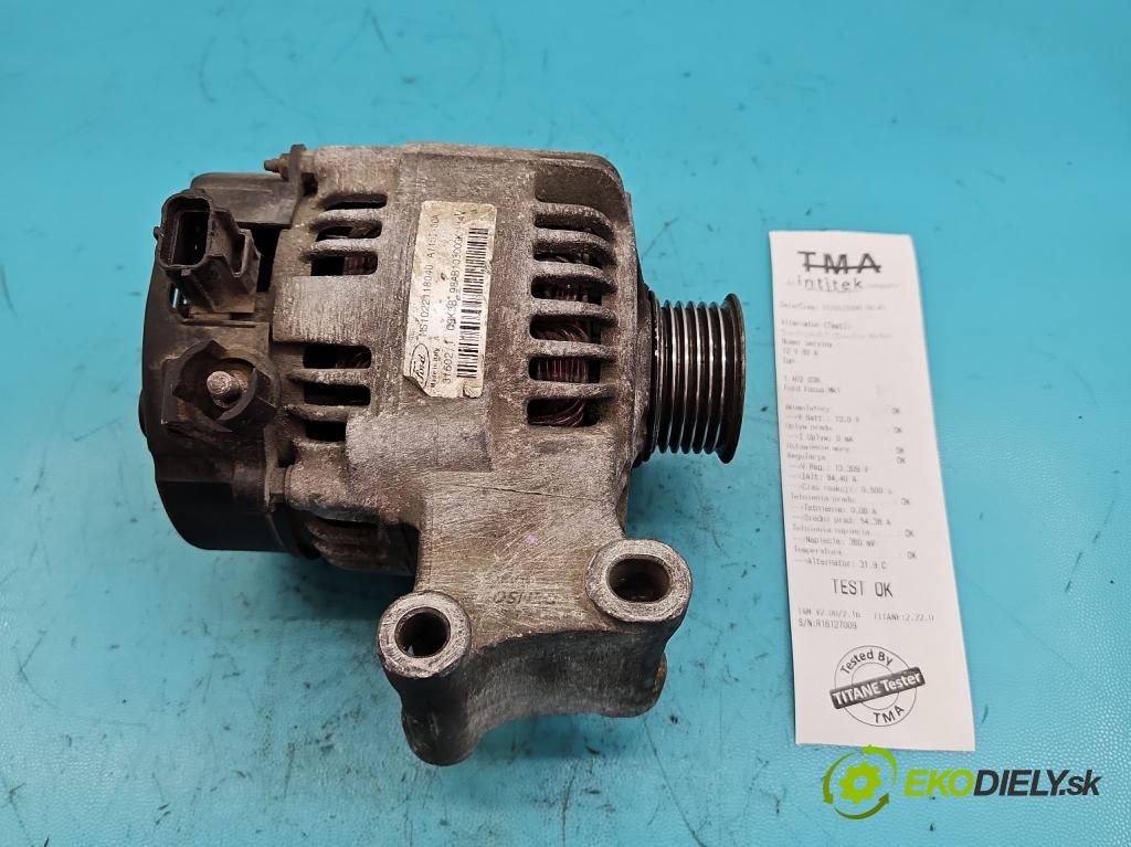 Ford Focus Mk1 1998-2004 1.6 16V 101 HP manual 74 kW 1596 cm3 3- Alternator 98AB10300GK (Alternátory)