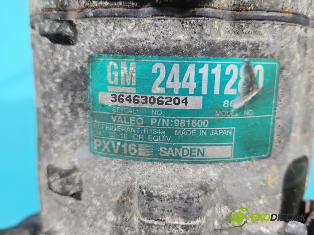 Saab 9-3 II 2002-2012 2.0 T 150 hp manual 110 kW 1998 cm3 4- Kompresor: klíma 24411280 (Kompresory)