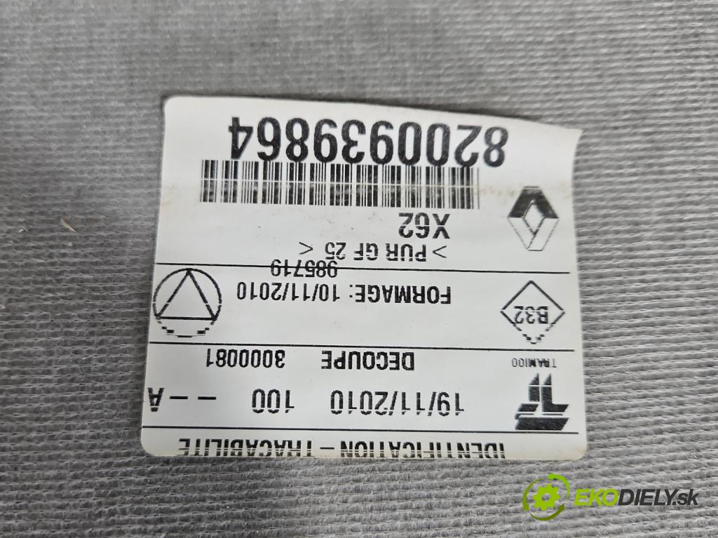 Renault Master III 2010-2019 3el, mírně: Stropný tapacír + Clona STENY: