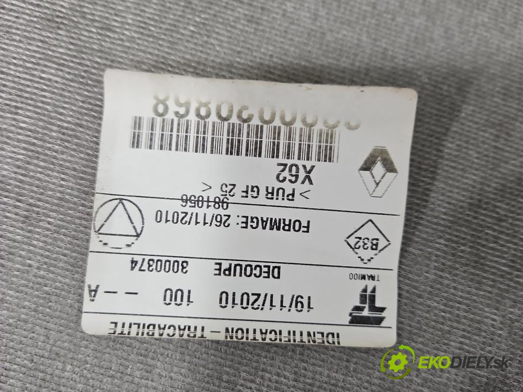 Renault Master III 2010-2019 3el, mírně: Stropný tapacír + Clona STENY: