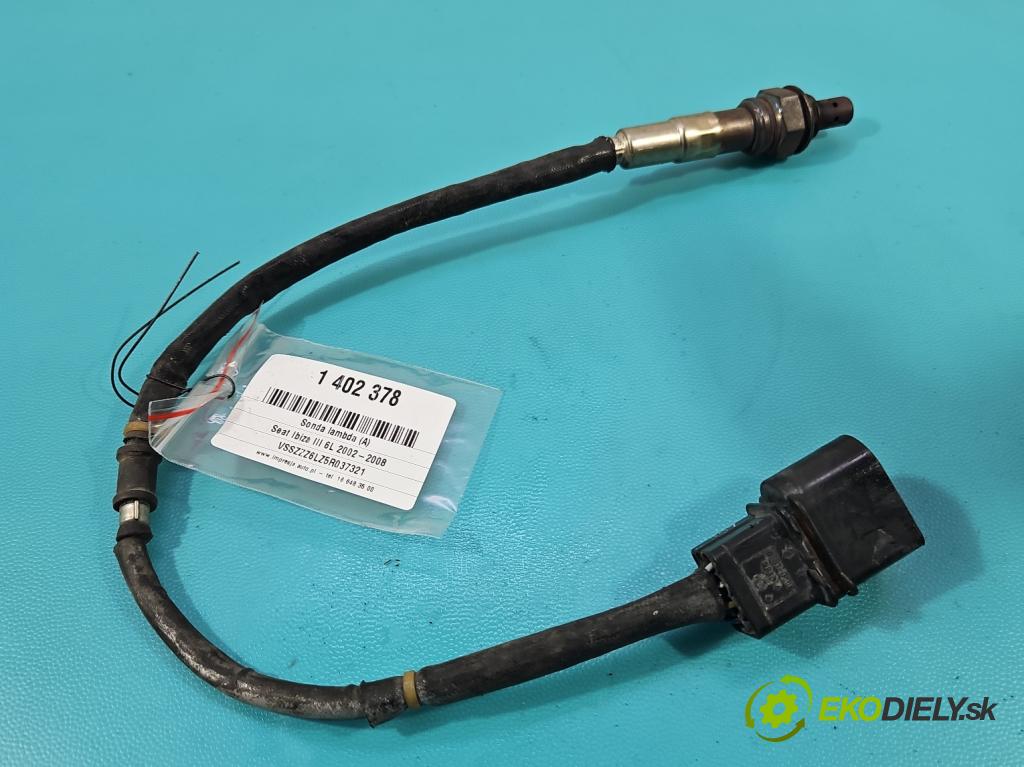 Seat Ibiza III 6L 2002-2008 1.4 16V 101 HP manual 74 kW 1390 cm3 5- Sonda lambda LZA11-V2 (Lambda sondy)