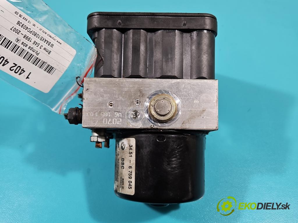 Bmw 3 E46 1998-2007 2.0 16V 143 HP manual 105 kW 1995 cm3 5- čerpadlo abs 6759047 (Pumpy ABS)