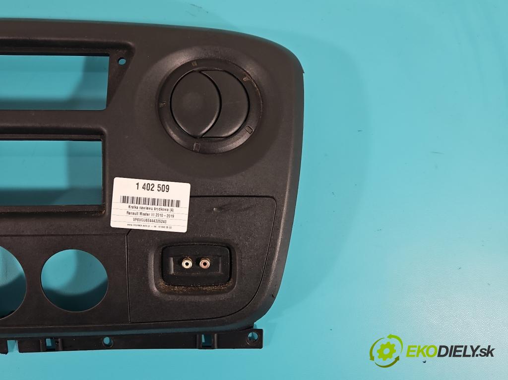 Renault Master III 2010-2019 2.3 dci 145 HP manual 107 kW 2299 cm3 5- Mřížka: kúrenia stredová 682600025R (Mriežky kúrenia (fukáre))