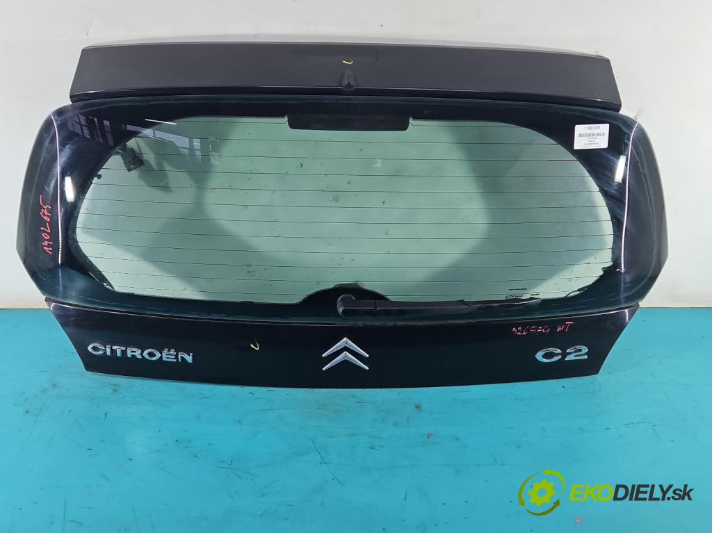 Citroen C2 1.4 hdi 68 hp manual 50 kW 1398 cm3 3- zadní kufrové dveře  (Zadní kapoty)