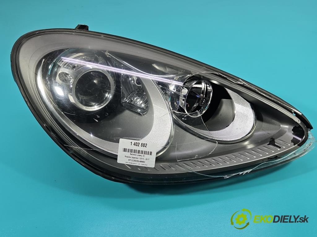 Porsche Cayenne II 2010-2017 4.8 V8 Turbo 500KM automatic 368 kW 4806 cm3 5- Reflektor: pravý 7P5941032Q (Pravé)