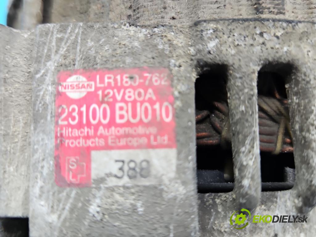 Nissan Primera P12 2001-2007 1.8 16V 116 HP manual 85 kW 1769 cm3 5- Alternator 23100-BU010 (Alternátory)