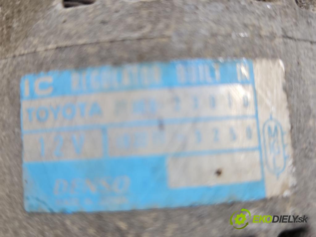 Toyota Yaris I 1999-2005 1.0 vvti 68 HP manual 50 kW 998 cm3 3- Alternator  (Alternátory)