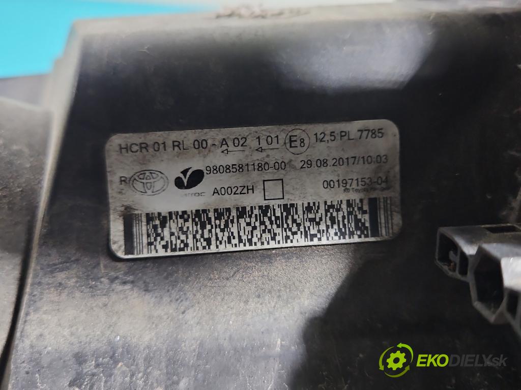 Toyota Proace II 2016- 2.0 D4D 122 HP manual 90 kW 1997 cm3 5- Reflektor: pravý 9808581180 (Pravé)