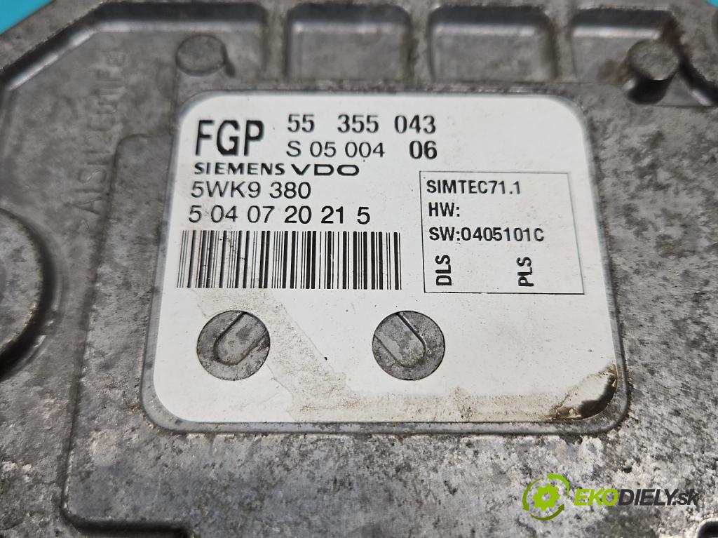 Opel Meriva A 2002-2010 1.8 16V 125 HP manual 92 kW 1796 cm3 5- riadiaca jednotka motora 55355043
