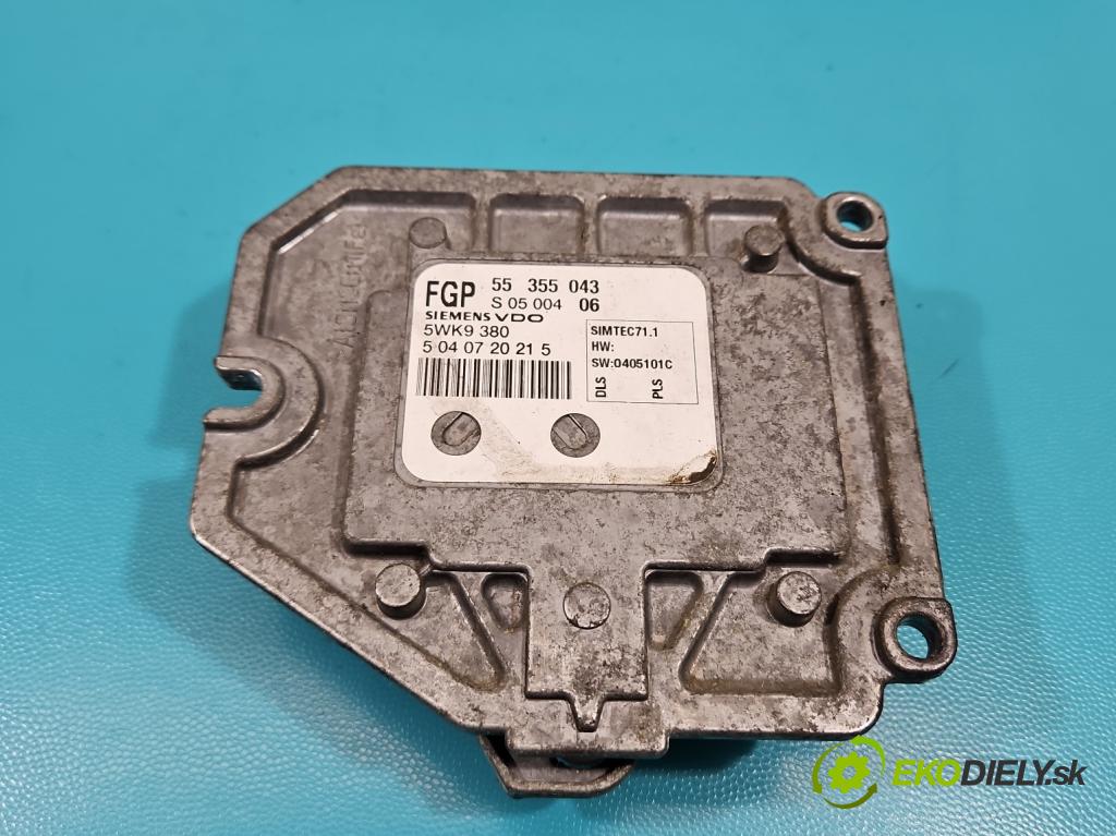 Opel Meriva A 2002-2010 1.8 16V 125 HP manual 92 kW 1796 cm3 5- riadiaca jednotka motora 55355043