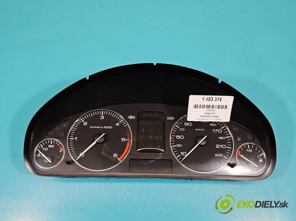 Peugeot 407 1.6 hdi 109 HP manual 80 kW 1560 cm3 4- prístrojovka/ budíky 9658137280 (Prístrojové dosky, displeje)