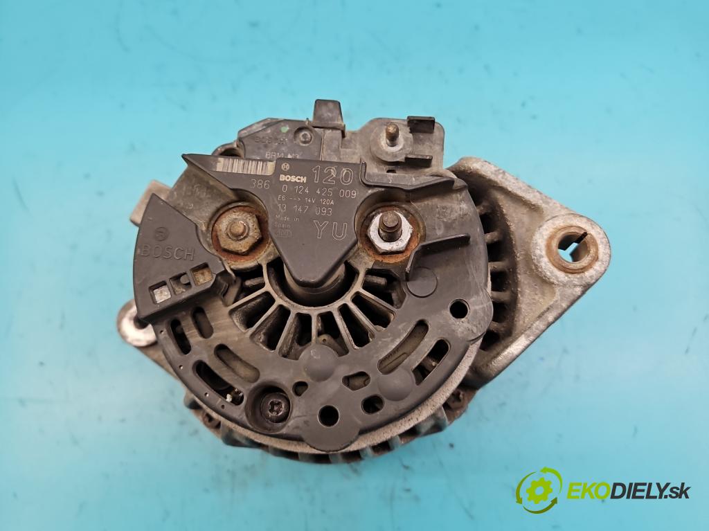 Opel Zafira A 1999-2005 1.8 16V 125 HP manual 92 kW 1796 cm3 5- Alternator 0124425009 (Alternátory)