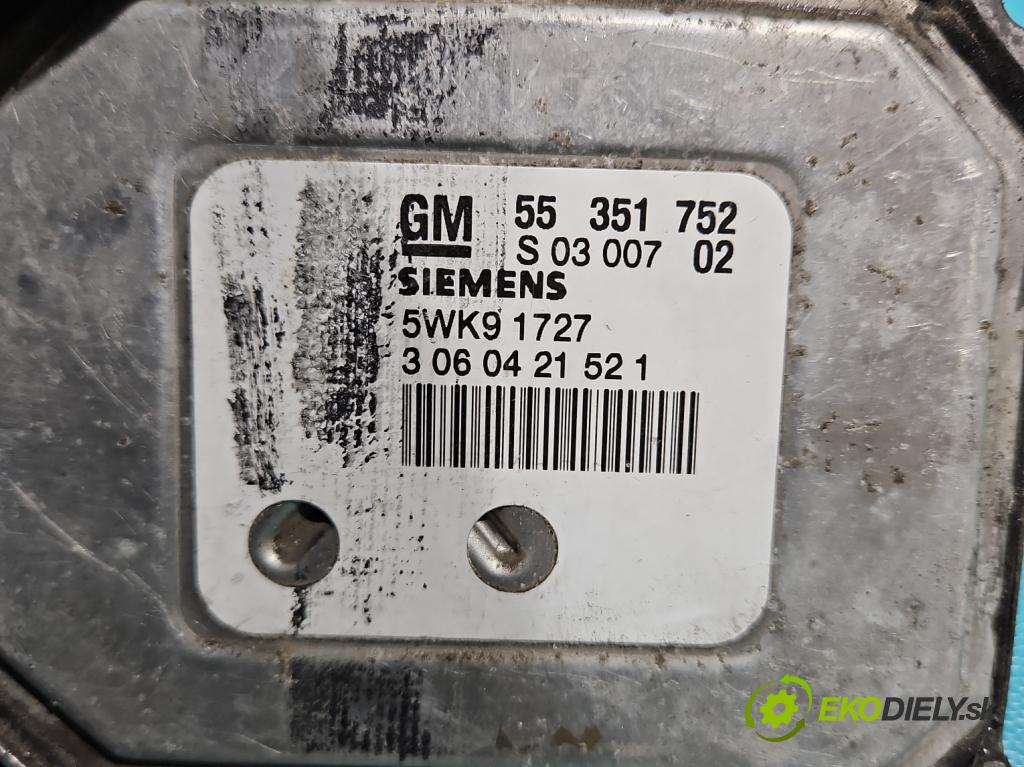 Opel Zafira A 1999-2005 1.8 16V 125 HP manual 92 kW 1796 cm3 5- riadiaca jednotka motora 55351752