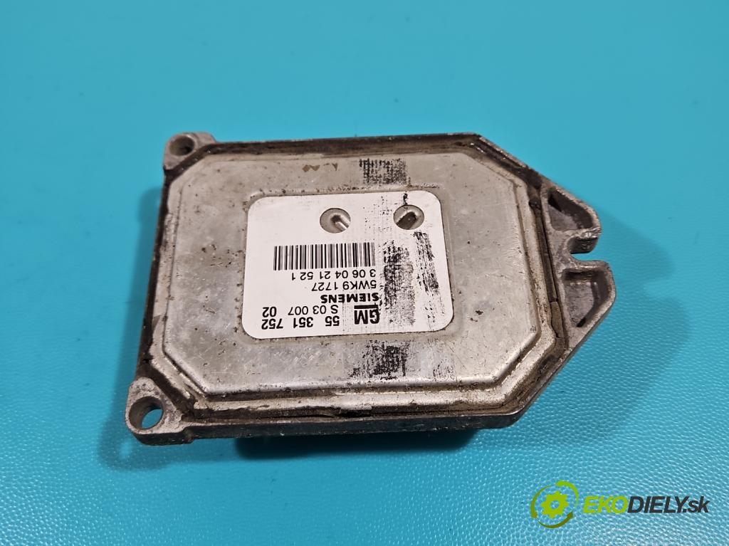 Opel Zafira A 1999-2005 1.8 16V 125 HP manual 92 kW 1796 cm3 5- riadiaca jednotka motora 55351752