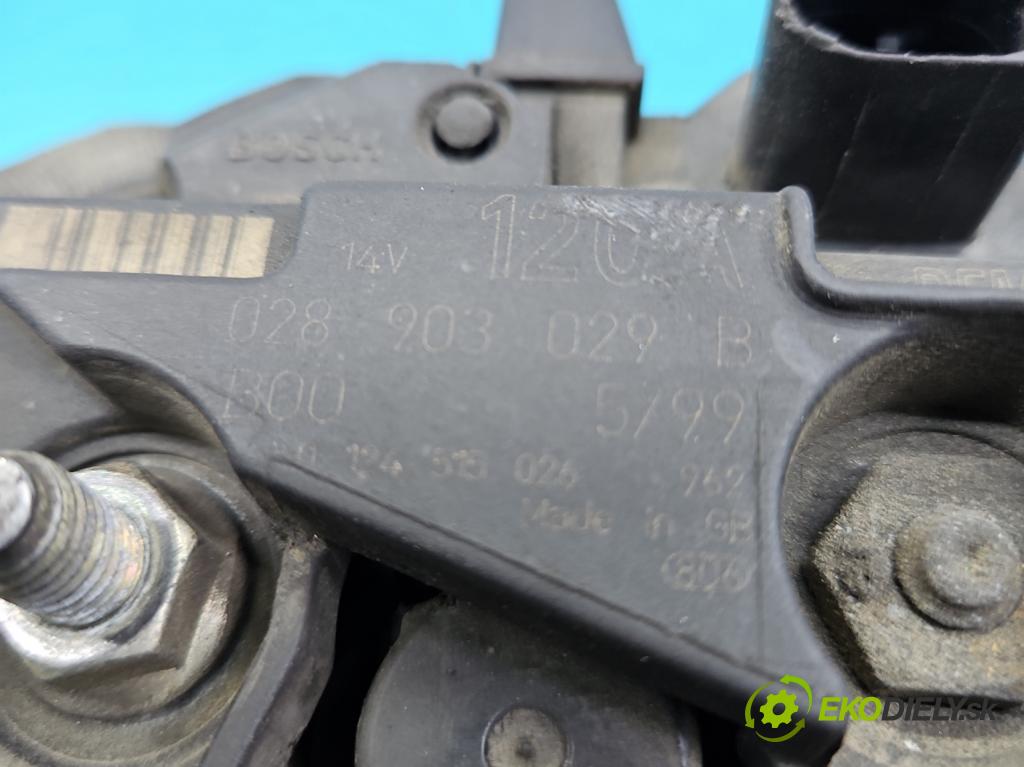 Audi A4 B5 1994-2001 1.9 tdi 110 HP manual 81 kW 1896 cm3 5- Alternator 028903029B (Alternátory)