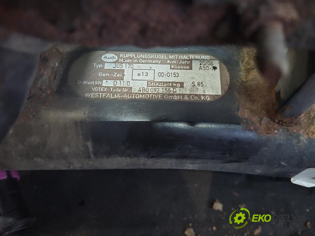 Audi A6 C5 1997-2004 2.4 V6 165 hp automatic 121 kW 2393 cm3 5- oko tažné 4B0092155D (Tažná zařízení)