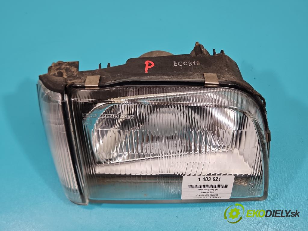 Daewoo Tico 0.8 41 HP manual 30 kW 796 cm3 5- Reflektor: pravý  (Pravé)