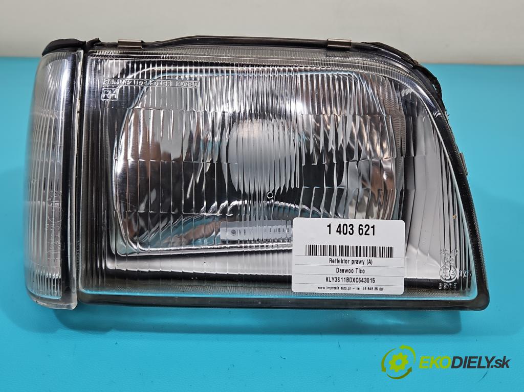 Daewoo Tico 0.8 41 HP manual 30 kW 796 cm3 5- Reflektor: pravý  (Pravé)