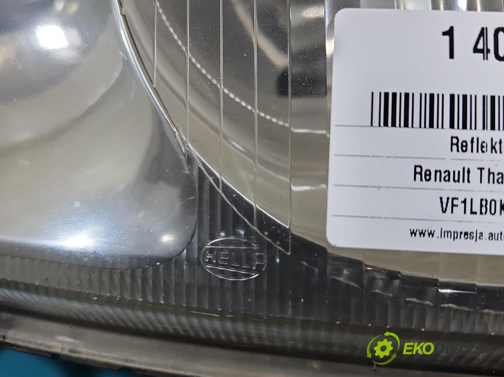 Renault Thalia I 1998-2009 1.4 16V 98 HP manual 72 kW 1390 cm3 4- Reflektor: pravý (Pravé)