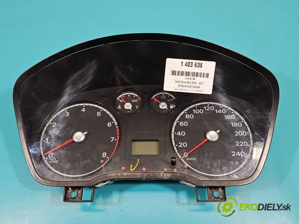 Ford Focus Mk2 2004-2011 1.6 16V 101 HP manual 74 kW 1596 cm3 5- prístrojovka/ budíky 4M5T-10849-AN (Prístrojové dosky, displeje)