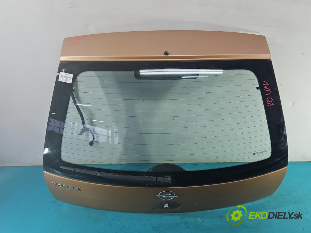 Opel Corsa C 2000-2006 1.0 12V 58 hp manual 43 kW 973 cm3 5- zadní kufrové dveře  (Zadní kapoty)