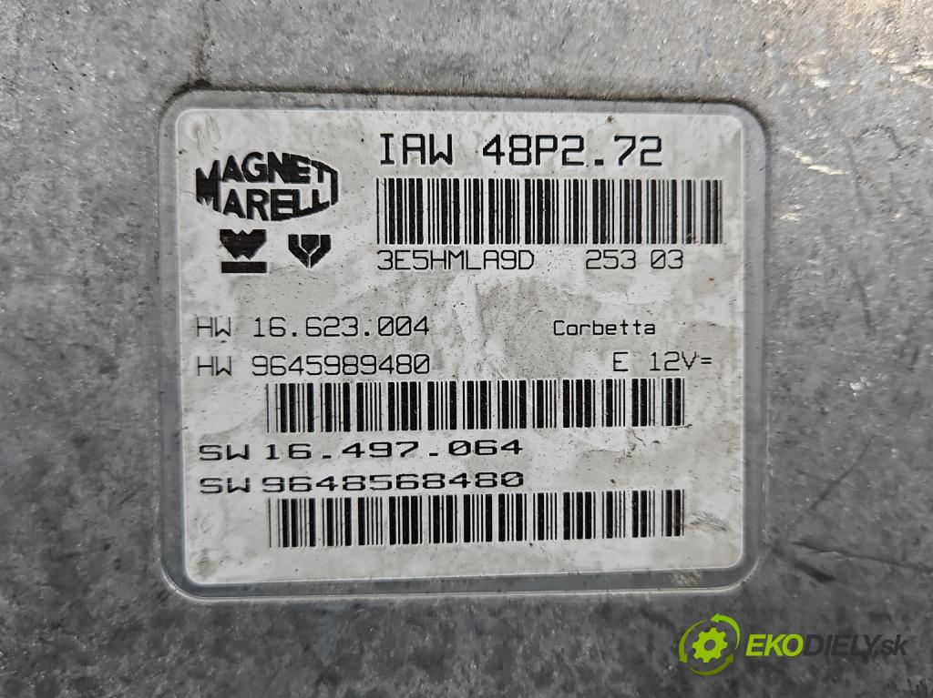 Citroen C3 I 2002-2009 1.1 60 HP manual 44,1 kW 1124 cm3 5- riadiaca jednotka motora IAW48P2.72